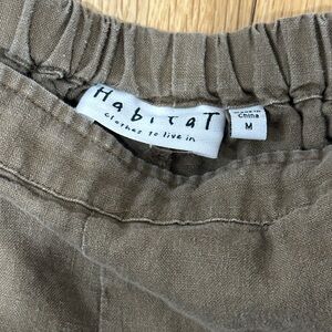 Habitat Chocolate Brown 100% Linen Cropped Trousers Coastal Grandma Vibes